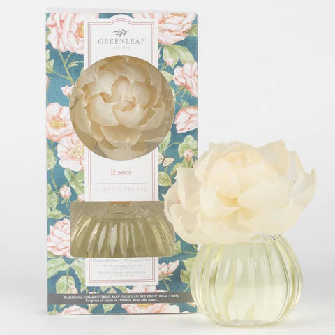 Greenleaf Gifts Flower Diffuser 8 Oz. NEW SHAPE - Roses
