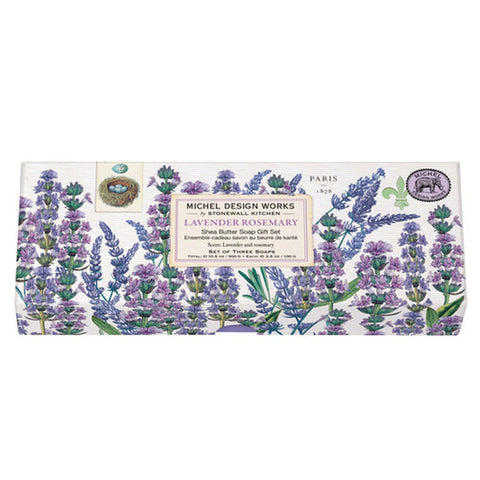 Michel Design Works Bar Soap Gift Box 3.5 Oz. Set of 3 - Lavender Rosemary