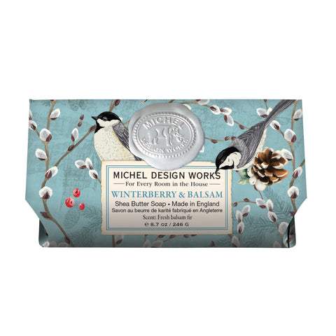 Michel Design Works Bath Soap Bar 9 Oz. - Winterberry & Balsam