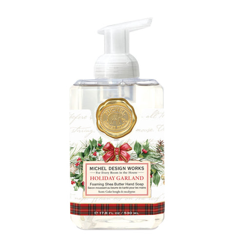 Michel Design Works Foaming Shea Butter Hand Soap 17.8 Oz. - Holiday Garland
