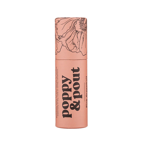 Poppy & Pout Lip Balm 0.3 Oz. - Pink Grapefruit