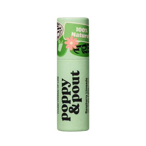 Poppy & Pout Vegan Lip Balm 0.3 Oz. - "Sunny Daze" Raspberry Limeade
