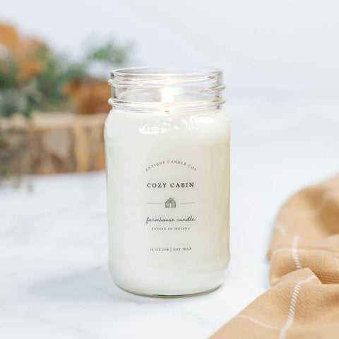 Antique Candle Co. Soy Candle 16 Oz. - Cozy Cabin - FreeShippingAllOrders.com