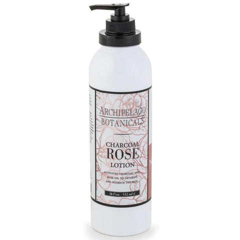 Archipelago Botanicals Body Lotion 18 oz. - Charcoal Rose - FreeShippingAllOrders.com