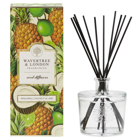 Australian Soapworks Wavertree & London Reed Diffuser 250 ml - Pineapple, Coconut & Lime - FreeShippingAllOrders.com