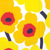 Boston International Cocktail Napkins - Unikko Dark Yellow - FreeShippingAllOrders.com