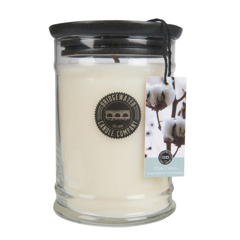 Bridgewater Candle 18 Oz. Jar - White Cotton - FreeShippingAllOrders.com