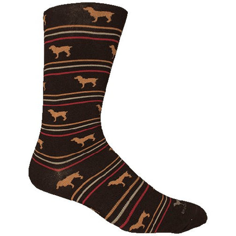 Brown Dog Hosiery Men's Socks - Boykin Stripe Black - FreeShippingAllOrders.com