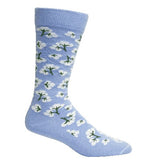 Brown Dog Hosiery Men's Socks - High Cotton Della Blue - FreeShippingAllOrders.com