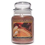 Cheerful Candle 24 Oz. Jar - Aunt Kook's Apple Cider - FreeShippingAllOrders.com