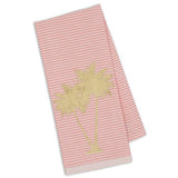 Design Imports Kitchen Towel - Golden Palms Pompom Printed - FreeShippingAllOrders.com