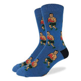 Good Luck Sock Men's King Size Crew Socks - Mike Tyson Punch - Out!! - FreeShippingAllOrders.com