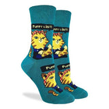 Good Luck Sock Women's Crew Socks - Purrsist Cat - FreeShippingAllOrders.com