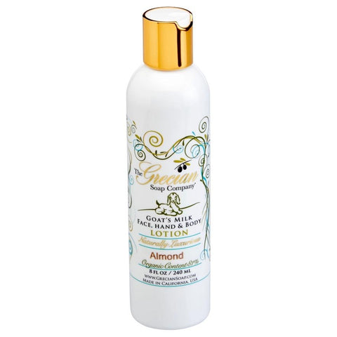 Grecian Soap Company Goats Milk Hand & Body Lotion 8 Oz. - Almond - FreeShippingAllOrders.com