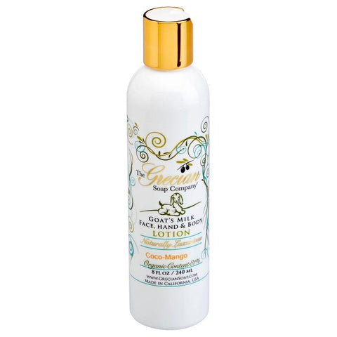 Grecian Soap Company Goats Milk Hand & Body Lotion 8 Oz. - Coco Mango - FreeShippingAllOrders.com