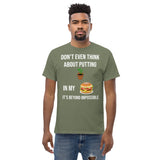 Gyftzz Apparel Men's Classic Tee - No Plants in My Cheeseburger - FreeShippingAllOrders.com