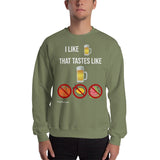 Gyftzz Apparel Unisex Sweatshirt - I Like Beer That Tastes Like Beer - FreeShippingAllOrders.com