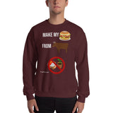 Gyftzz Apparel Unisex Sweatshirt - Make My Cheeseburger From Beef - FreeShippingAllOrders.com