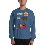 Gyftzz Apparel Unisex Sweatshirt - Make My Cheeseburger From Beef - FreeShippingAllOrders.com