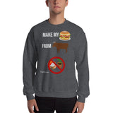 Gyftzz Apparel Unisex Sweatshirt - Make My Cheeseburger From Beef - FreeShippingAllOrders.com