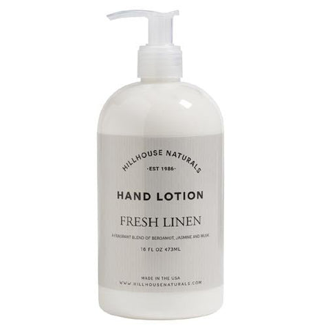 Hillhouse Naturals Hand Lotion 16 Oz. - Fresh Linen - FreeShippingAllOrders.com