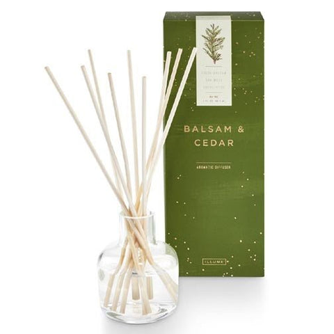 Illume Aromatic Reed Diffuser 3 Oz. - Balsam & Cedar - FreeShippingAllOrders.com