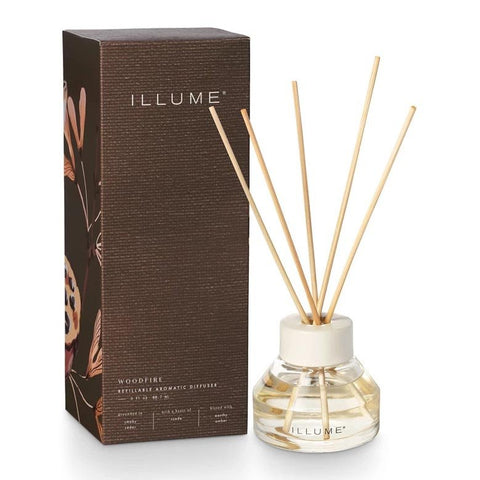 Illume Refillable Reed Diffuser 3 Oz. - Woodfire - FreeShippingAllOrders.com