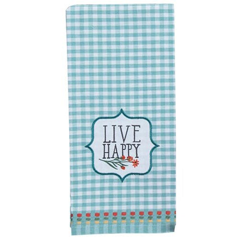 Kay Dee Designs Tea Towel - Live Happy - FreeShippingAllOrders.com