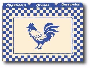 Labeleze Recipe Card Dividers 3 x 5 - Rooster - FreeShippingAllOrders.com