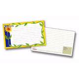 Labeleze Recipe Cards with Protective Covers 3 x 5 - Sunflowers - FreeShippingAllOrders.com