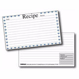 Labeleze Recipe Cards with Protective Covers 4 x 6 - Blue Hearts - FreeShippingAllOrders.com