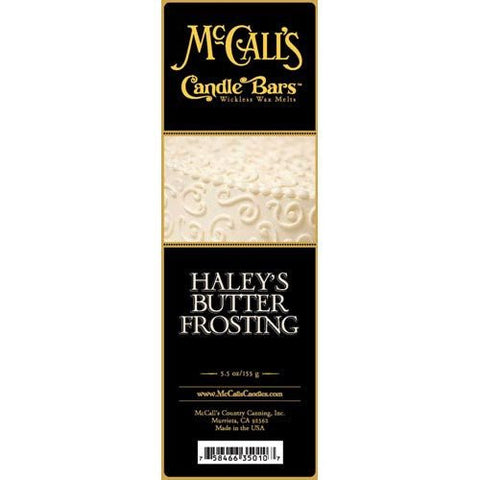 McCall's Candles Candle Bar 5.5 oz. - Haleys Butter Frosting - FreeShippingAllOrders.com