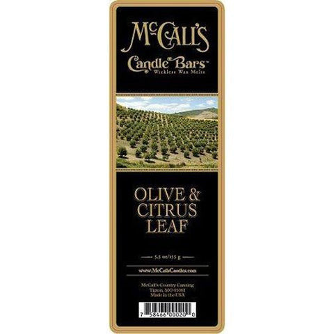 McCall's Candles Candle Bar 5.5 oz. - Olive & Citrus Leaf - FreeShippingAllOrders.com