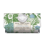 Michel Design Works Bath Soap Bar 9 Oz. - Cotton & Linen - FreeShippingAllOrders.com