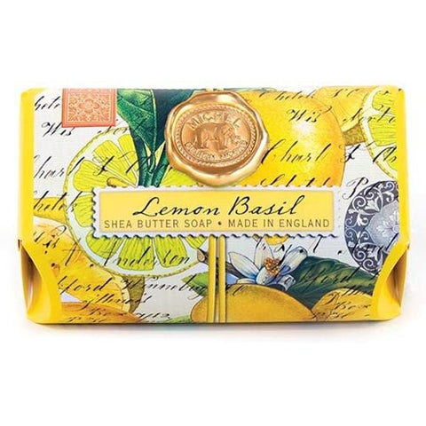 Michel Design Works Bath Soap Bar 9 Oz. - Lemon Basil - FreeShippingAllOrders.com