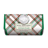 Michel Design Works Bath Soap Bar 9 Oz. - Vintage Plaid - FreeShippingAllOrders.com