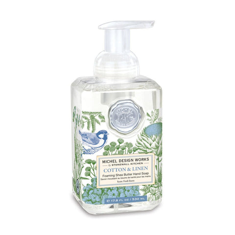 Michel Design Works Foaming Shea Butter Hand Soap 17.8 Oz. - Cotton & Linen - FreeShippingAllOrders.com