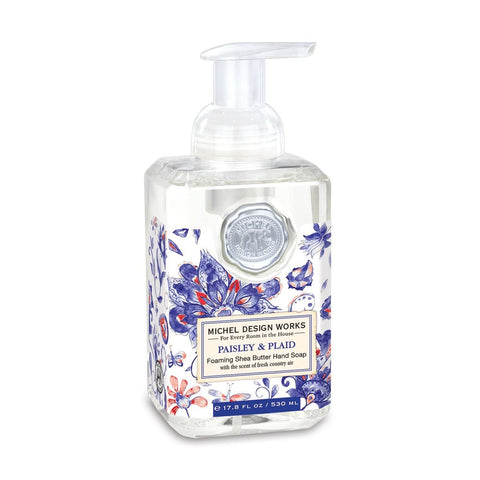 Michel Design Works Foaming Shea Butter Hand Soap 17.8 Oz. - Paisley & Plaid (Paisley) - FreeShippingAllOrders.com