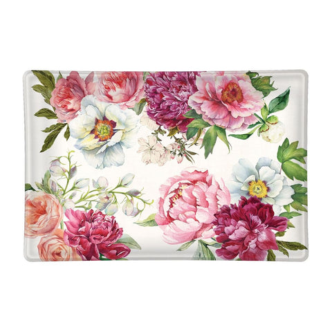 Michel Design Works Glass Soap Dish - Blush Peony - FreeShippingAllOrders.com