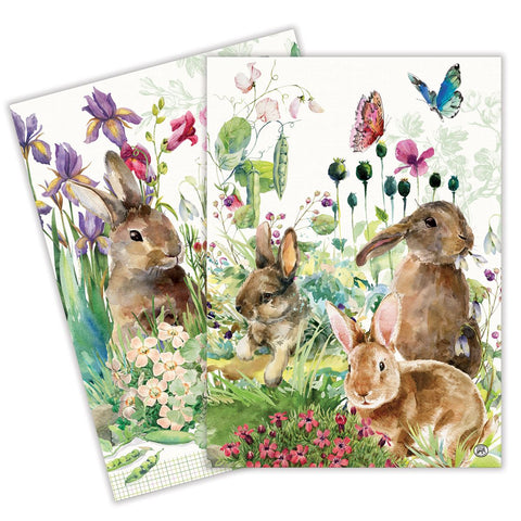 Michel Design Works Kitchen Towel - Bunny Meadow Set of 2 - FreeShippingAllOrders.com