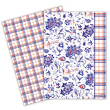 Michel Design Works Kitchen Towel - Paisley & Plaid Set of 2 - FreeShippingAllOrders.com