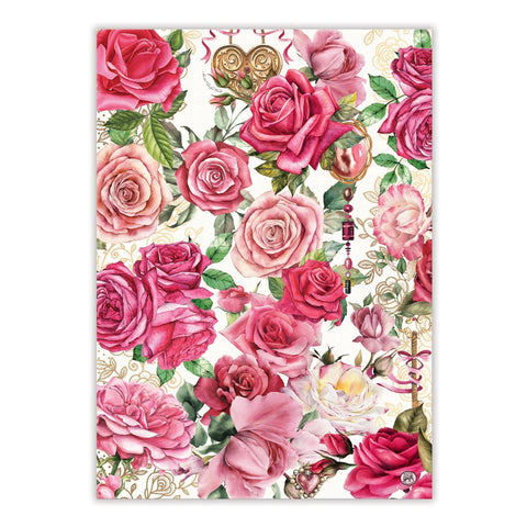 Michel Design Works Kitchen Towel - Royal Rose - FreeShippingAllOrders.com