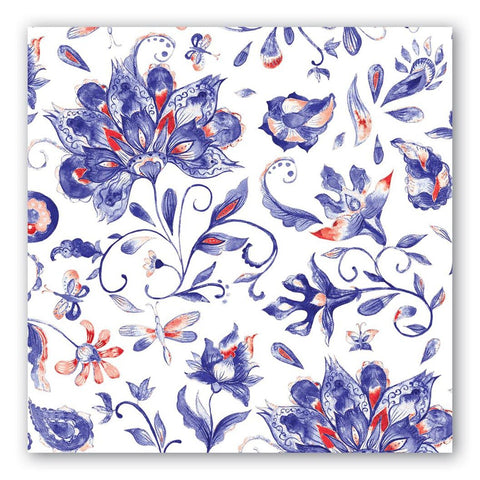 Michel Design Works Paper Cocktail Napkins - Paisley & Plaid (Paisley) - FreeShippingAllOrders.com