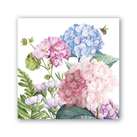 Michel Design Works Paper Cocktail Napkins - Wild Hydrangea - FreeShippingAllOrders.com