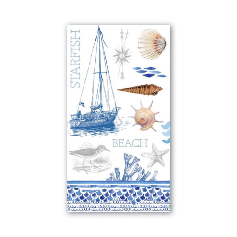 Michel Design Works Paper Hostess Napkins - The Shore - FreeShippingAllOrders.com