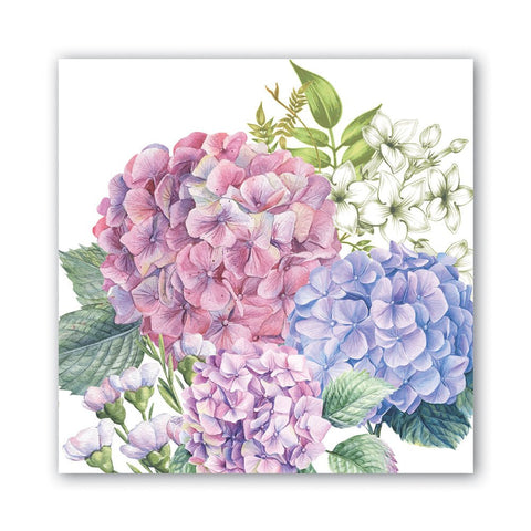 Michel Design Works Paper Luncheon Napkins - Wild Hydrangea - FreeShippingAllOrders.com