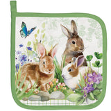 Michel Design Works Potholder - Bunny Meadow - FreeShippingAllOrders.com