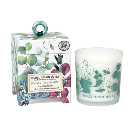 Michel Design Works Soy Wax Candle 6.5 Oz. - Eucalyptus & Mint - FreeShippingAllOrders.com