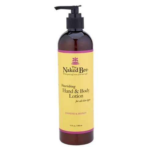 Naked Bee Hand & Body Lotion 12 Oz. - Jasmine & Honey - FreeShippingAllOrders.com