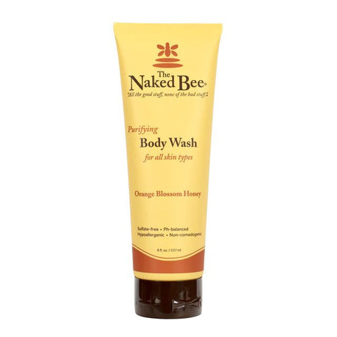 Naked Bee Purifying Body Wash 8 Oz. - Orange Blossom Honey - FreeShippingAllOrders.com
